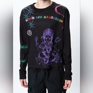 SIBERIA HILLS grailed Himalayas Tattoo Print Cotton T-shirt In Black Size XL